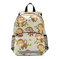 ALAZA Cute Animal Funny Monkey Casual Backpack Travel Daypack Bookbag Chest Strap