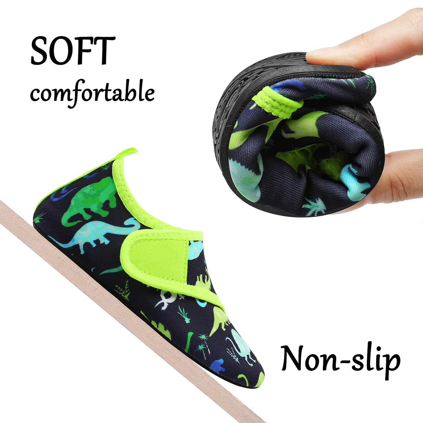 JOINFREE Kids Boys and Girls Swim Water Shoes Toddler Quick Dry Aqua Socks Barefoot Skin Shoes for Beach Sports