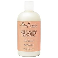 Curl and Shine Coconut Shampoo Coconut and Hibiscus for Curly Hair Paraben Free Shampoo 13 oz