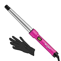 Bed Head Curlipops 1” Tourmaline Ceramic Tapered Styling Iron | Clamp-Free Tapered Curling Wand | for Curls and Waves (1 Inch)