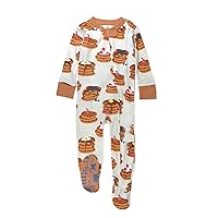 HonestBaby Non-Slip Footed Pajamas One-Piece Sleeper Jumpsuit Zip-Front PJs 100% Organic Cotton for Baby Boys