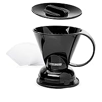 Clever Coffee Dripper and Filters, Large 18 oz (Black)| Barista's Choice| Safe BPA Free Plastic|Includes 100 Filters