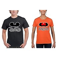 Good Shoppers Couple Matching Mickey Dad & Minnie Mom T-Shirt Set for Men & Women
