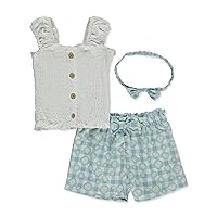 Girls' 3-Piece Shorts Set Outfit