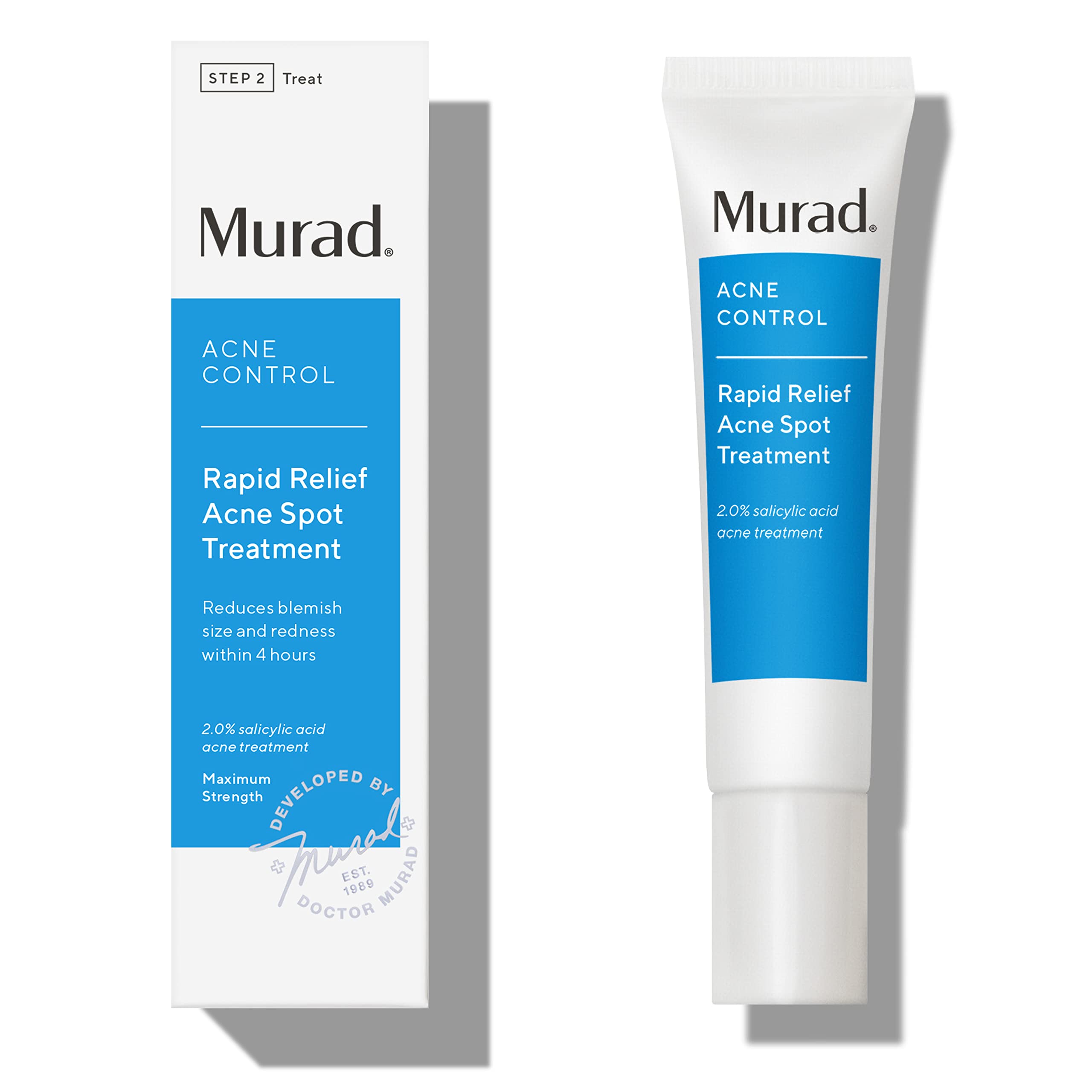 Murad Rapid Relief Acne Spot Treatment – Acne Control Max Strength 2% Salicylic Acid Clear Gel Blemish Remover - Fast Active Acne Relief Backed by Science.5 Oz
