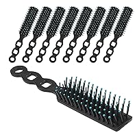 60 pcs Hair Brushes in Bulk for Homeless, Hair Brush Bulk Soft Bristles Brush for Curly Wavy Hair Blow Drying Styling Detangling Suitable for Shelter, Hotel(Black)