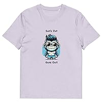 Googi Stylish Gorilla in Sunglasses Beach Party Fun Eco-Friendly Organic Cotton Graphic T-Shirt