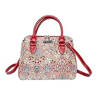 Signare Tapestry Handbags Shoulder bag and Crossbody Bags for Women with William Morris Design (Hyacinth, CONV-HYACIN)