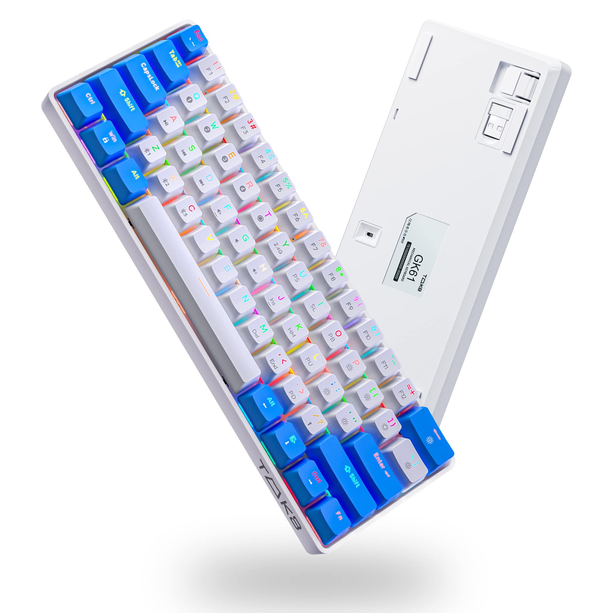 人気のファッションブランド！ TOMOKO Mechanical Gaming Keyboard, Water Resistant Gaming  Keyboard with Blue Switch for Gamers, An
