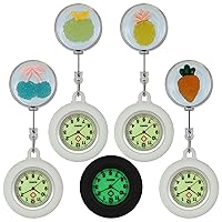 Badge Reel Retractable Nurse Doctor Watch Clip-On Hanging Lapel Brooch Fob Pocket Watch