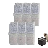 Cat Water Fountain Filter, 6pcs Triple Filtration, Pet Drinking Dispenser Replacement Filter with Resin and Activated Carbon to Keep Your Pet Healthy
