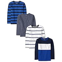 Boys' Long Sleeve Knit Shirts 4-Pack