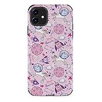 Cute Unicorns, Stars and Planet Microfiber Case Shockproof Phone Case Cover Print Phone Cover for iPhone 11