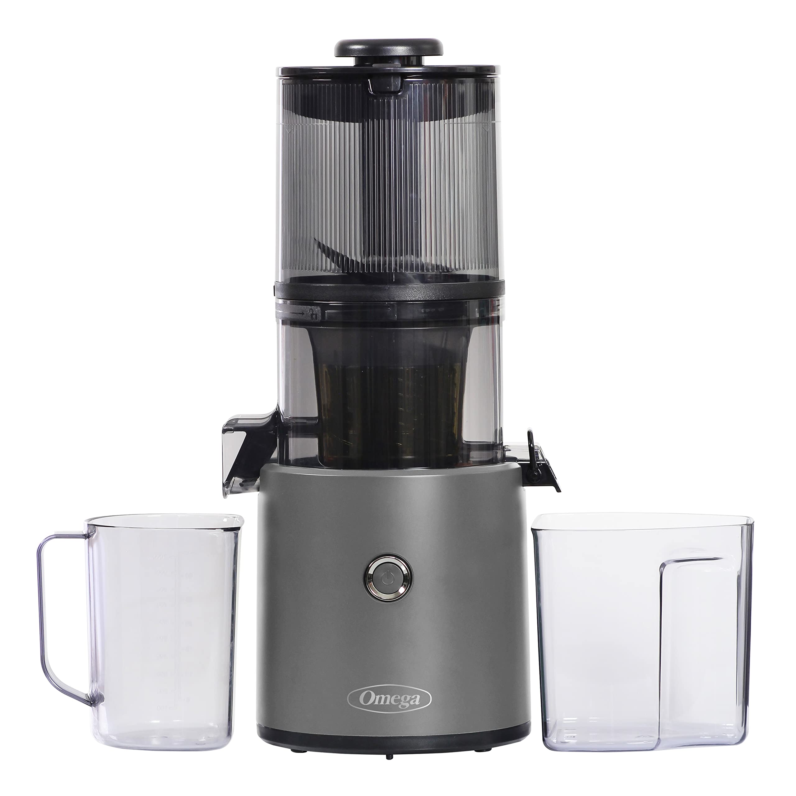 Omega Juicer JC2022GY11 Slow Masticating Cold Press Vegetable and Fruit Juice Extractor Effortless Series for Batch Juicing with Extra Large Hopper for No-Prep, 68-Ounce Capacity, 150-Watts, Gray