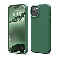elago Compatible with iPhone 15 Case, Liquid Silicone Case, Full Body Protective Cover, Shockproof, Slim Phone Case, Anti-Scratch Soft Microfiber Lining, 6.1 inch (Alpine Green)