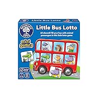 Orchard Toys Little Bus Lotto Mini Game, Small and Compact, Travel Game, Fun Memory Game For Ages 3-6, Educational Game Toy, Ideal Stocking Filler