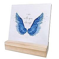 Angel Wing Funeral Decor Wodden Sign Plaque, Memorial Gifts In Loving Memory Of Loved One Mother Father Gifts Sympathy Gifts For Loss Of Mom, Bereavement/grief/condolence/remembrance Gifts-Wsign02