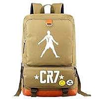 Teens Cristiano Ronaldo Travel Rucksack-Students Lightweight Bookbag Graphic Casual Daypack for Outdoor