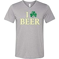 St Patricks Day T-Shirt I Love Beer Tri Blend V-Neck