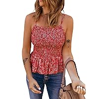 EVALESS Tank Tops for Women Cute Summer Cropped Sleeveless Shirts Blouses for Women Dressy Casual