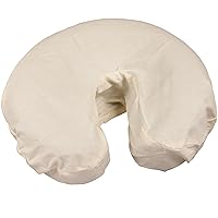 Body Linen Simplicity Poly Cotton Massage Face Cradle Covers (Natural, 5 Pack) - Clean, Crisp Fabric for Frequent Use and Washing, Colorfast and Latex-Free, Fits All Standard Massage Tables