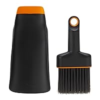 FISKARS Planting Soil Scoop and Brush Set for Indoor Gardening - Mess Control for Transplanting - Made with Recycled Plastic