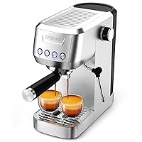 Espresso Machine, 20 BAR Espresso Maker with Milk Frother/Steam Wand, Compact Cappuccino Machine with 48oz Removable Water Tank, Valentines Day Gifts for Him/Her
