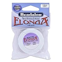 Beadalon Elonga Stretch Cord, 1.0 mm / 0.039 in, White, 25 m / 82 ft