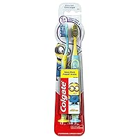 Colgate Kids , Minions, Extra Soft Toothbrush with Suction Cup, 2 Pack