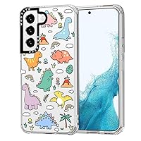 MOSNOVO for Galaxy S22 Plus Case, [Buffertech 6.6 ft Drop Impact] [Anti Peel Off] Clear Shockproof TPU Protective Bumper Phone Cases Cover with Dinosaur Land Design for Samsung Galaxy S22 Plus