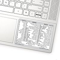 Synerlogic (10pcs) Word/Excel (for Windows PC) Reference Guide Keyboard Shortcut Sticker, Laminated, No-Residue Vinyl (White/Small/10)