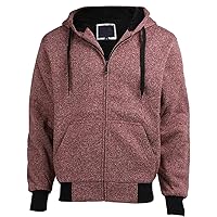 Gary Com Heavyweight Sherpa Fleece Hoodies for Men Full Zip Up Sweatshirt Long Sleeve Lined Active Jacket