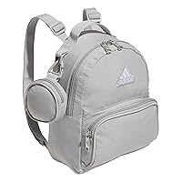 adidas Must Have Mini Backpack, Small Festivals and Travel, Grey Two/White/Silver Metallic, One Size