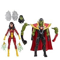 Marvel Legends Series Skrull Queen and Super-Skrull, Avengers 60th Anniversary Collectible 6 Inch Action Figures, 9 Accessories