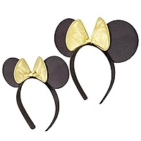 Girls Minnie Mouse Ears Headbands, Set Of 2 For Mommy And Me, Matching for Adult and Little Girl
