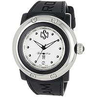 Glam Rock Women's GR62020 Miami Beach Silver Dial Black Silicone Watch