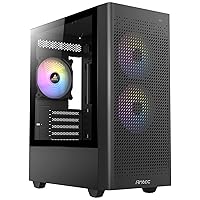 ANTEC NX500M ARGB, High-Airflow Mesh Front Panel, Type-C 3.2 Gen2 Ready, 3 x 120mm ARGB Fans Included, Tempered Glass Side Panel, Up to 6 Fans, 360mm Radiator Support, Mini-Tower M-ATX Gaming Case