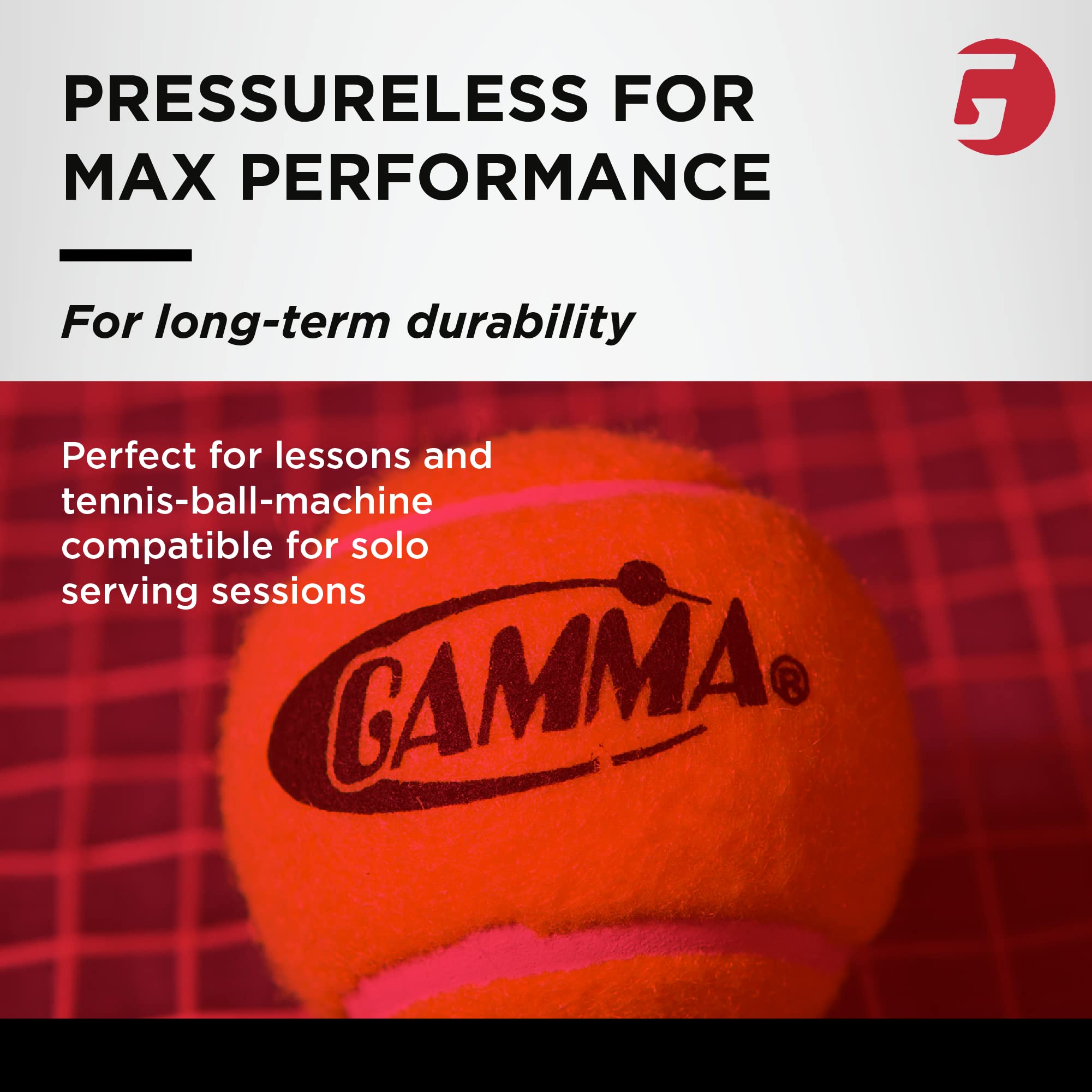 Gamma Sports Pressureless Tennis-Balls Box, Bulk Tennis Balls, Premium Tennis Accessories