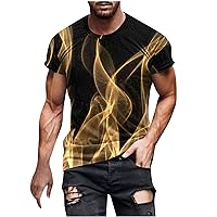 3D Digital Printed T-Shirts for Men Trendy Flame Graphic Tees 2024 Fashion T-Shirt Casual Short Sleeve Blouse Tops
