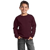 Port & Company - Youth Crewneck Sweatshirt. PC90Y, Maroon, X-Small