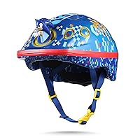 Sonic The Hedgehog 3D Character Helmet for Kids, Boys and Girls, Ideal Safety for Cycling, Skateboarding, Scooters, Adjustable Fit, Safety Helmet for Kids, Bike Helmet for Kids, Ages 3+