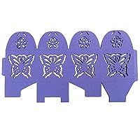 Butterfly Laser Cut Favor Boxes, 2-Inch, 12-Piece (Purple)