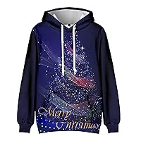 Christmas Sweatshirt Cute Snowflake Printed Drawstring Oversized Hoodie Fall Loose Casual Cool Pullover With Pocket