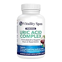 Uric Acid Flush, Cleanse & Detox for Men and Women | Joint Relief, Muscle Recovery, Kidney and Liver Support | Pure Tart Cherry, Milk Thistle, Bromelain | Antioxidant, Made in USA