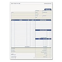TOPS Job Invoice with Materials List, 3-Part, Carbonless, 8.5 x 11 Inches, 50 Sets per Pack (3866)
