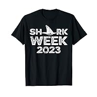 Retro Shark Fin Week 2023 Lovers Animal Ocean Trip Biologist T-Shirt