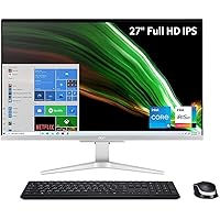 Acer 27-inch FHD(1920x1080) All-in-One Desktop (2023 New) | Intel 10-Core i5-1235U Processor | Iris Xe Graphics | WiFi 6 | RJ-45 | 24GB DDR4 1TB SSD | Win11 Pro