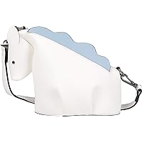 QZUnique Dinosaur Shark Shoulder Bag for Women 3D Animal Novelty Purse Zipper Crossbody Handbag Clutch Messenger Bag for Girl