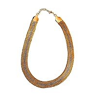 Designer Italian Chain Necklace 18K Gold Silver Plated Premium Imported Quality Handcrafted Bollywood Inspired Fashion Jewellery for Women Men Unisex