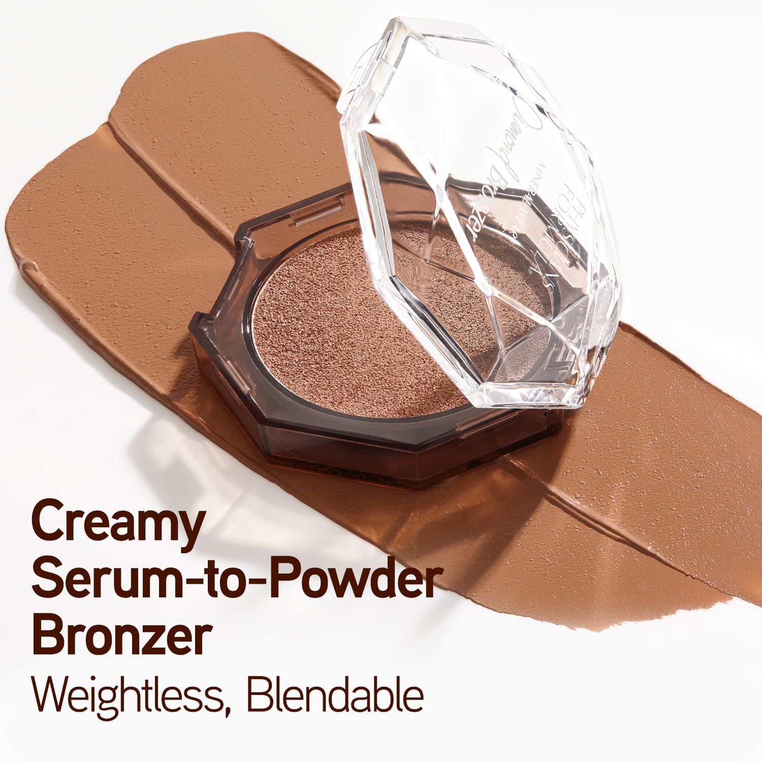 Physicians Formula Mineral Wear®Diamond Bronzer - Creamy Powder-Serum Hybrid, Weightless & Dewy Finish, Minimizes Appearance of Pores & Fine Lines - Deep Bronze Gem